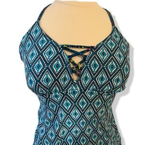 Women's Swimwear Lace Up Front Tankini Top